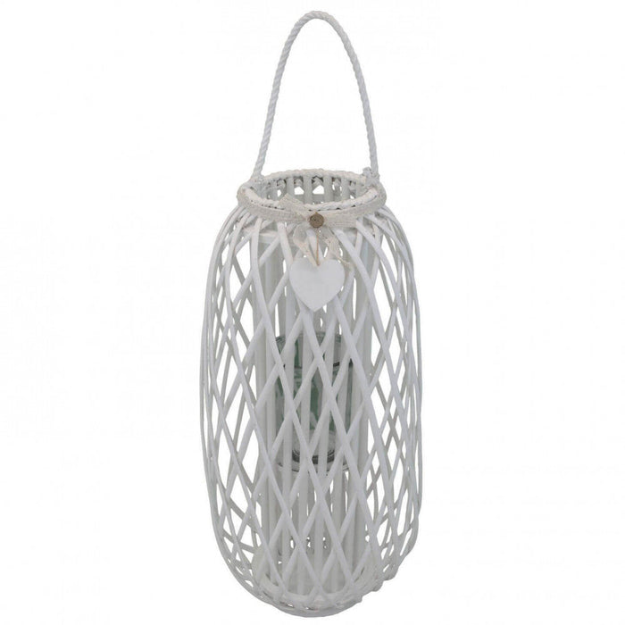 Lanterna Caroline   in Vimini Bianco