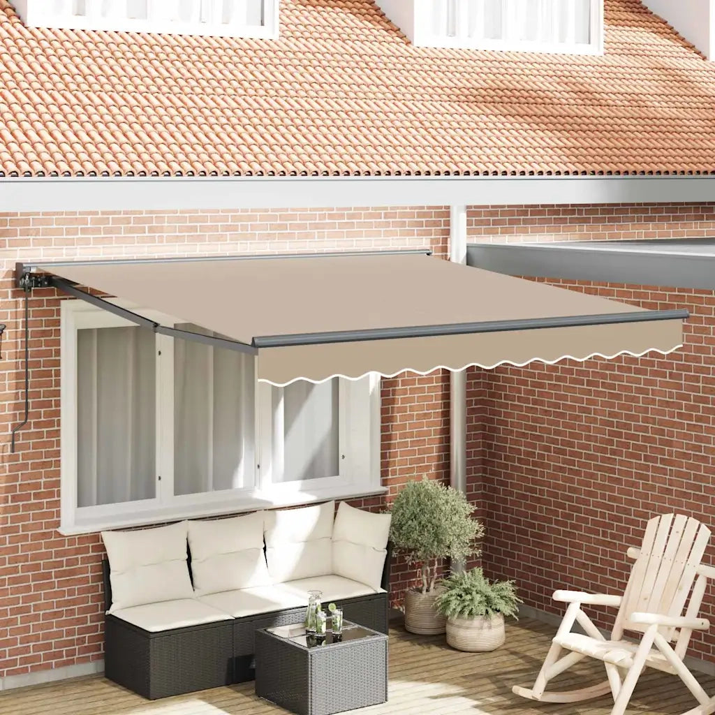 vidaXL Tenda Retrattile Beige 300x250 cm Tessuto