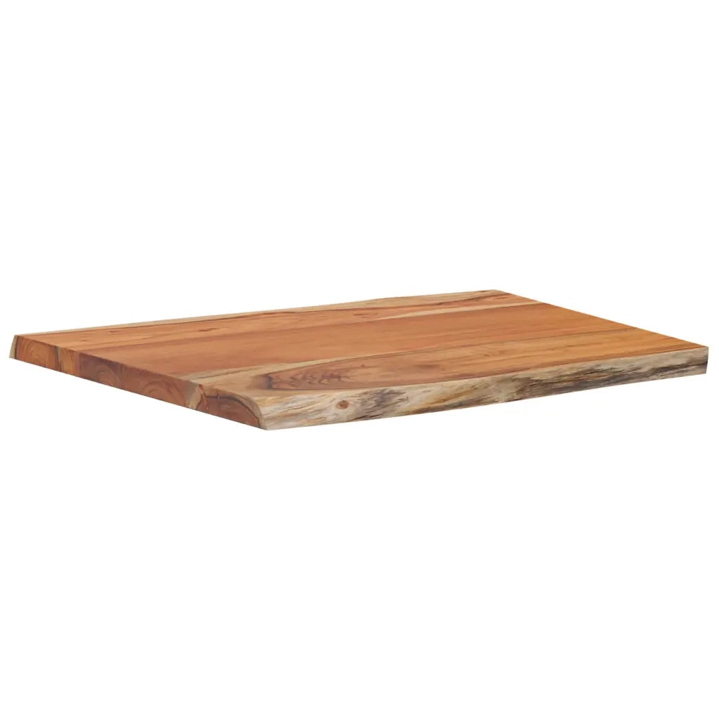 Piano Tavolo 70x60x2,5 cm Rettangolare Legno Acacia Bordi Vivi
