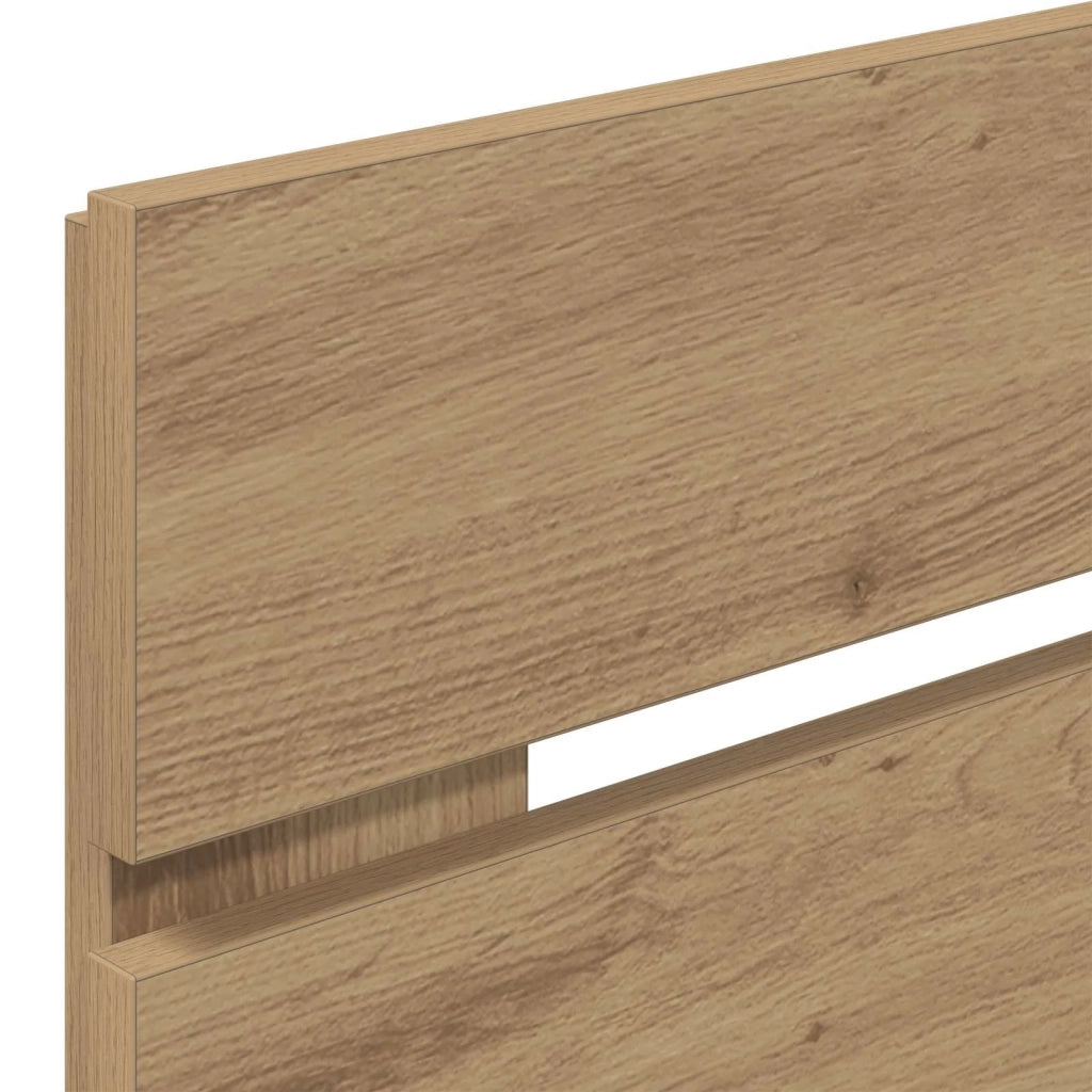 Bed Frame with Storage and Headboard Artisan Oak 180 x 200 cm 3445825