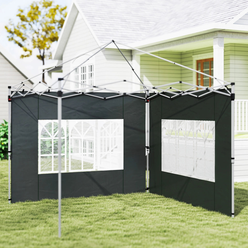 Pannelli laterali per gazebo 3x3 m ¨C zephmum ¨C 295x195 cm nero