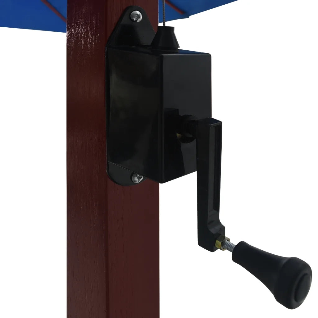 Ombrellone a Sbalzo con Palo in Legno 400x300 cm Blu 47123