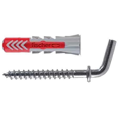 TASSELLO 'DUOPOWER' CON GANCIO CORTO 6/8 - Ø 6x30 mm - 25 pezzi- FISCHER