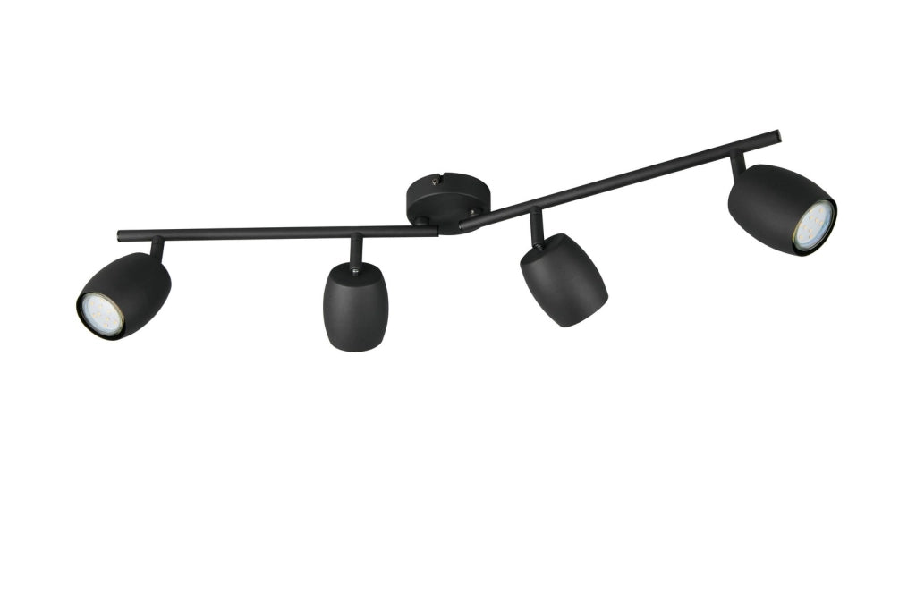 Faretto a soffitto NANCY RL 4xGU10 nero metallo