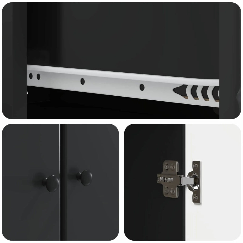 Set di armadi 2 pcs Nero 66 x 34,5 x 90 cm Legno ingegnerizzato 3416881