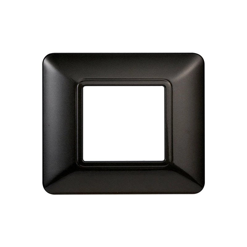 Placca Plastica Serie Starlight 2P Colore Acciaio Scuro Compatibile Con Vimar Plana