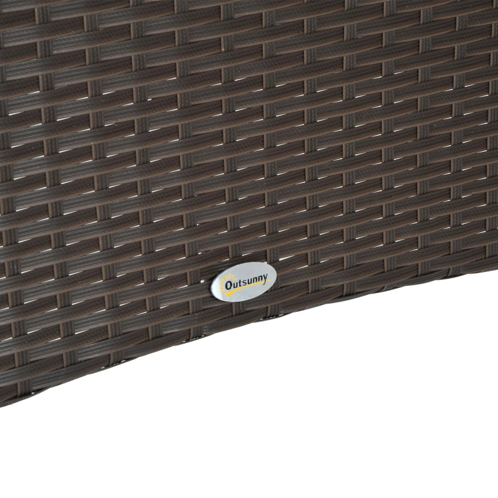 Tavolo da pranzo allungabile ¨C zephmum ¨C Polyrattan marrone, vetro temperato, 150x85x74 cm