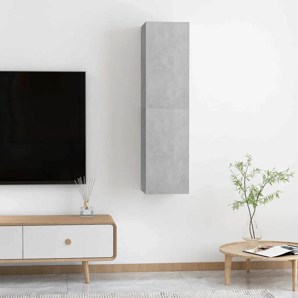 Mobili TV Grigio Cemento 2 pz 30,5x30x60 cm in Truciolato