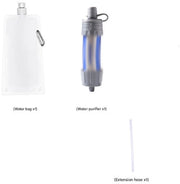 Filtro d'acqua portatile per emergenze all'aperto, filtro d'acqua personale per campeggio e attività all'aperto