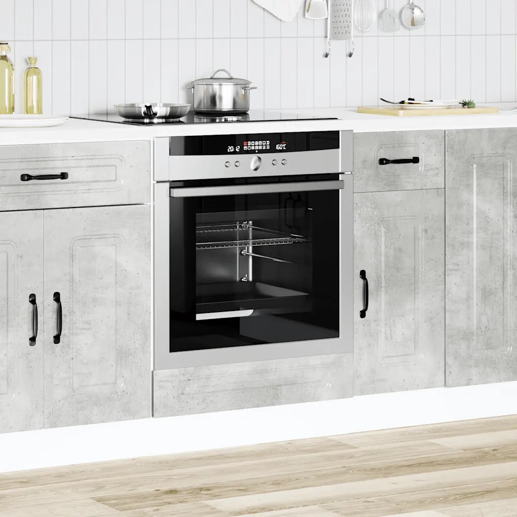 Pensile da cucina | Armadio per Forno Kalmar Grigio Cemento in Legno Multistrato