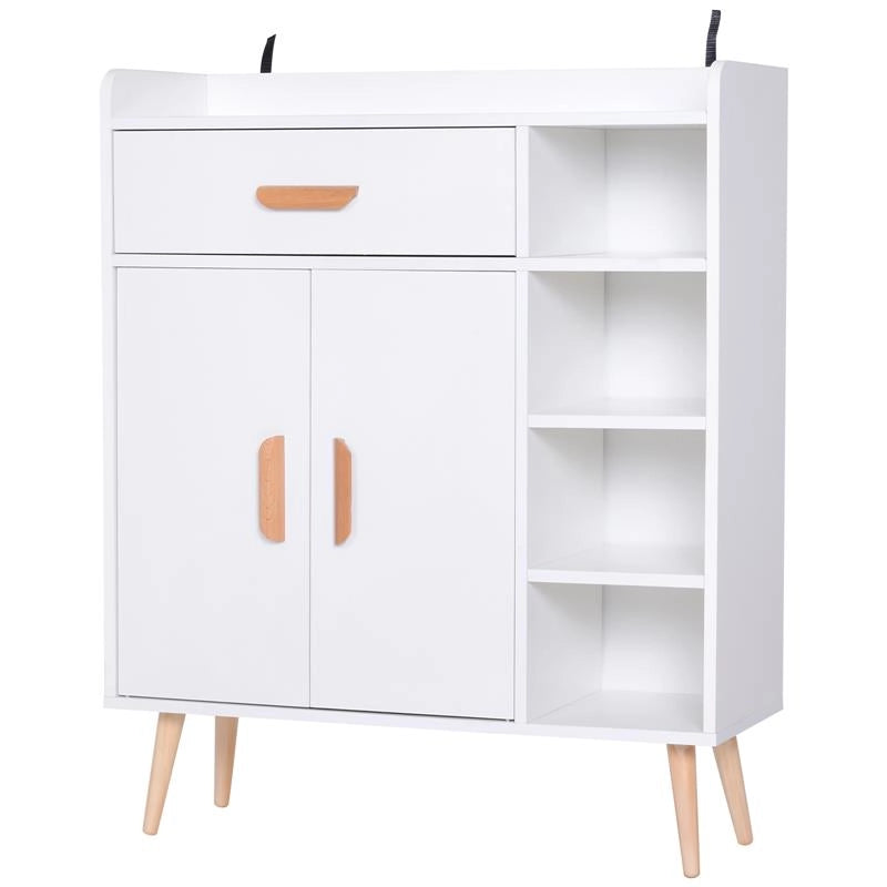 MOBILETTO CON PIEDINI 80 X 29.5 X 96 CM IN LEGNO DI PINO BIANCO