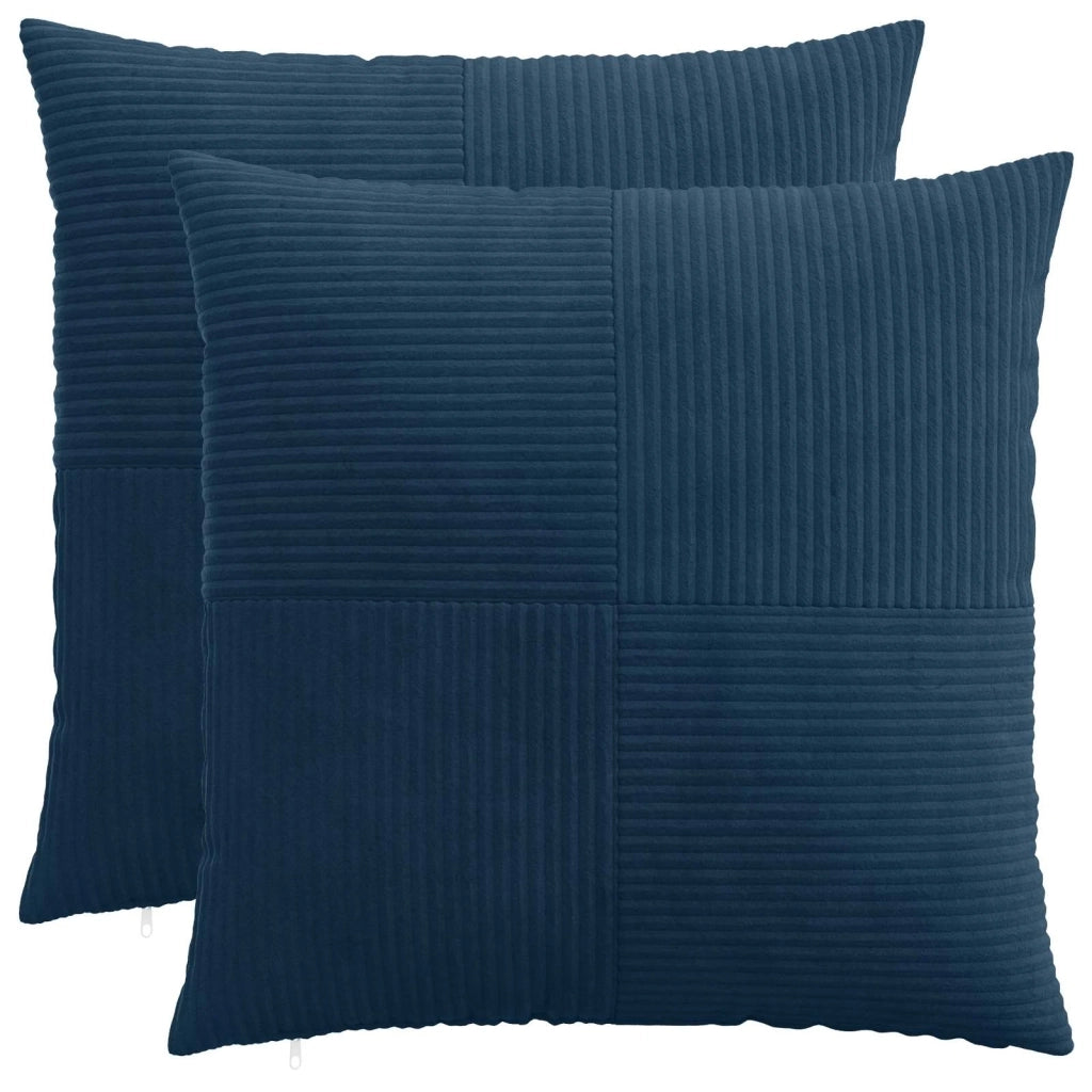Federa 2 pcs ALMELO Blu navy 80 x 80 cm corduroy 915701