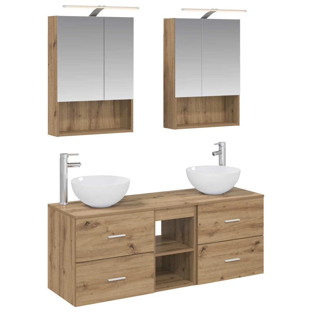 Set di mobili per il bagno 5 pcs Rovere Artigianale 3406726