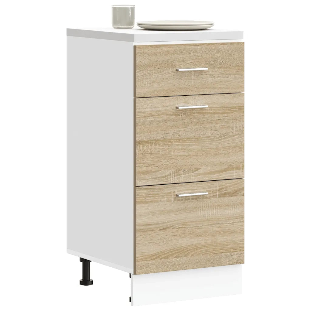 vidaXL Armadio Inferiore “Lyon” Rovere Sonoma 40x46x81,5 cm
