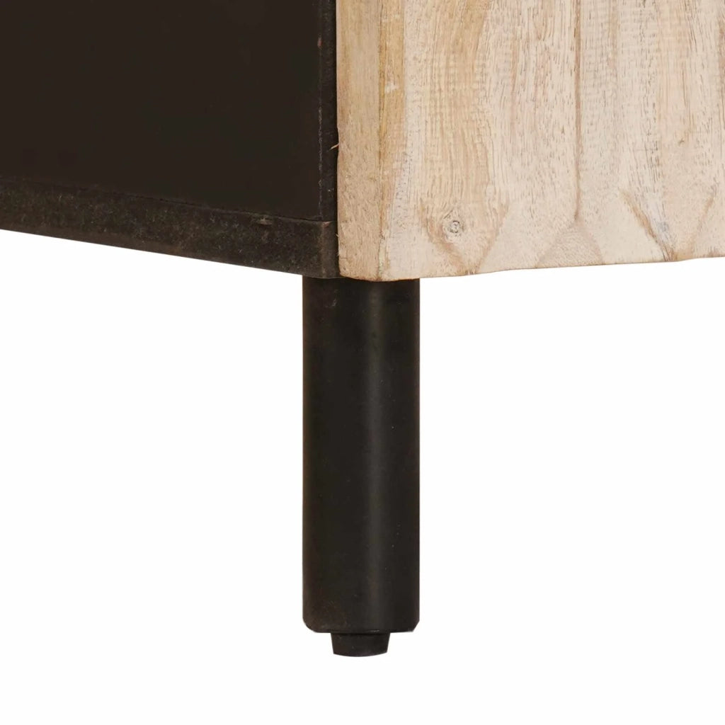 Credenza con porta-Buffet-Armadio da cucina Finitura Bianco Lavato 40 x 33,5 x 75 cm