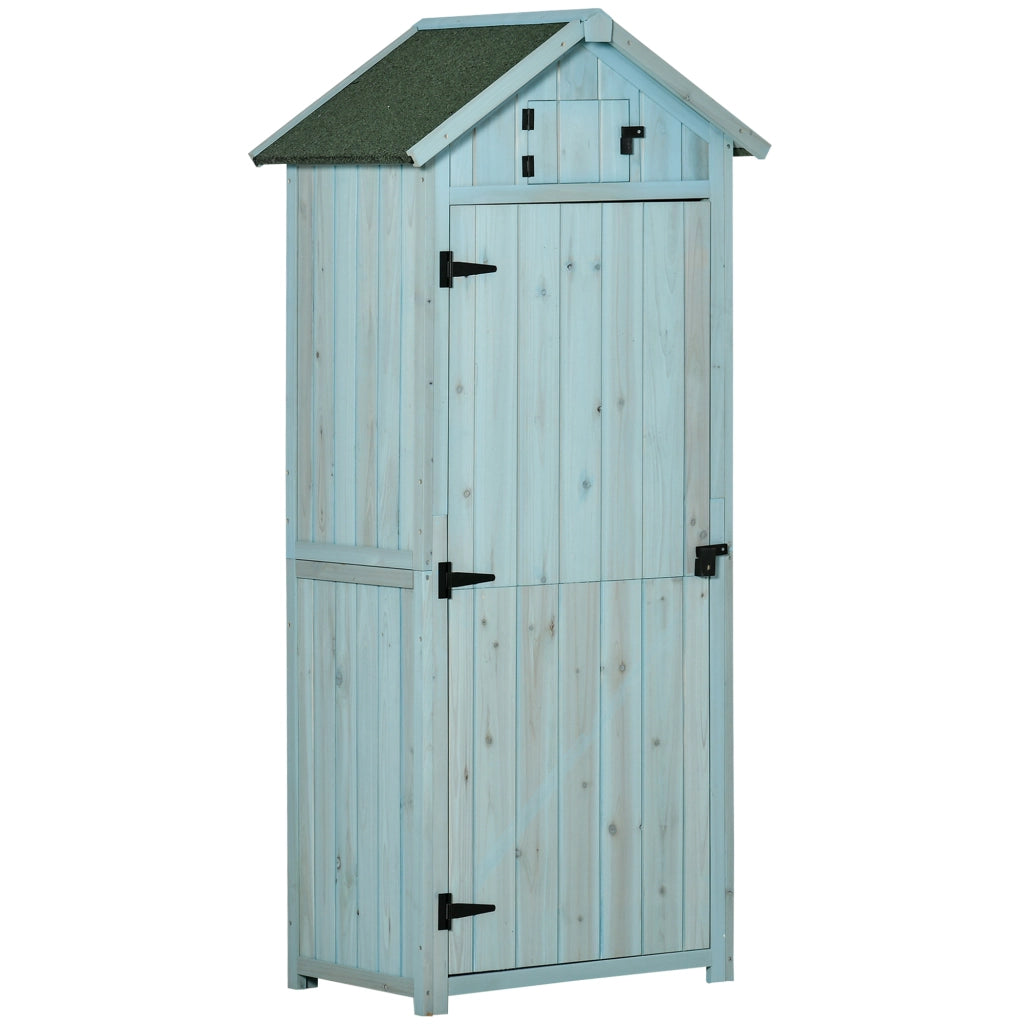 Ripostiglio Giardino in Legno con Porta e Sottopalchi ¨C Zephmum ¨C 77x54.2x179 cm