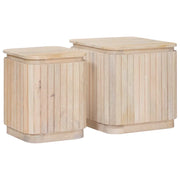 Set di Tavolini Fatti a Mano 2 pcs Bianco 45 x 45 x 45 cm 42020115