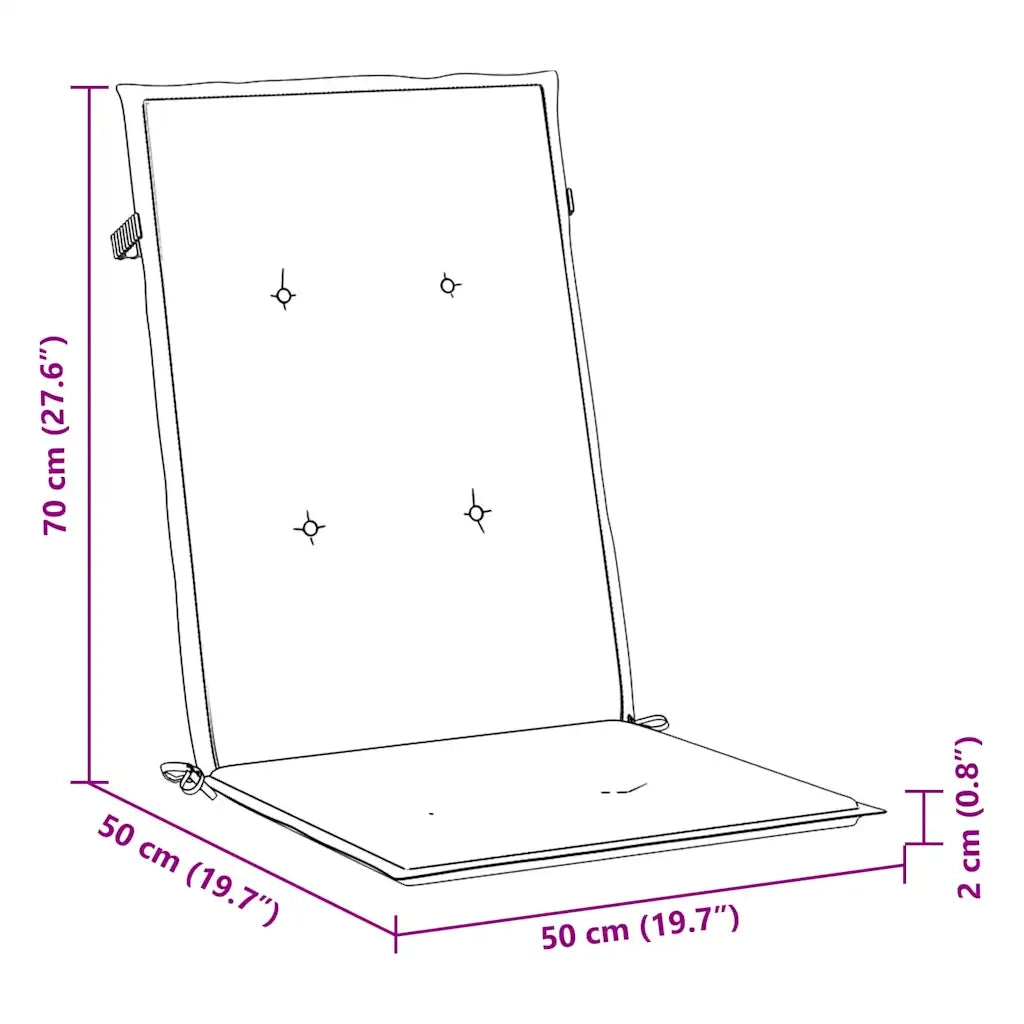 Cuscini per Sedie 4 pz Crema 120x50x2 cm in Tessuto 43182