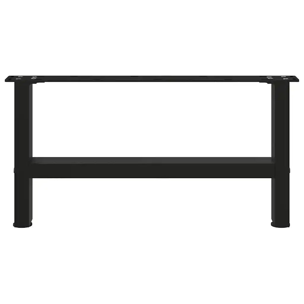 vidaXL Gambe per Tavolino da Caffè Nere 2 pz 60x(30-31) cm Acciaio