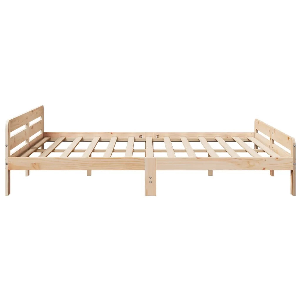 Letto senza Materasso 200x200 cm in Legno Massello di Pino