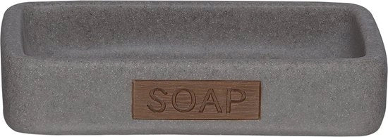 Scatola per il bagno - Poliuretano grigio 8,6x2,5x12,2 cm
