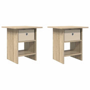 Set di 2 Comodini | Armadio da Notte | Mobiletto da notte Rovere Sonoma 41 x 40 x 45 cm Legno multistrato