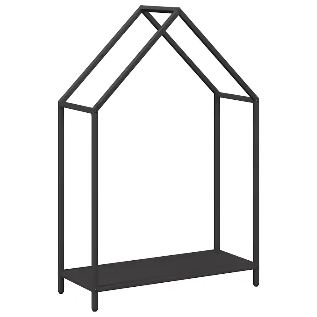 Rastrelliera per Legna da Ardere-Portalegna Nera 60x25x90 cm