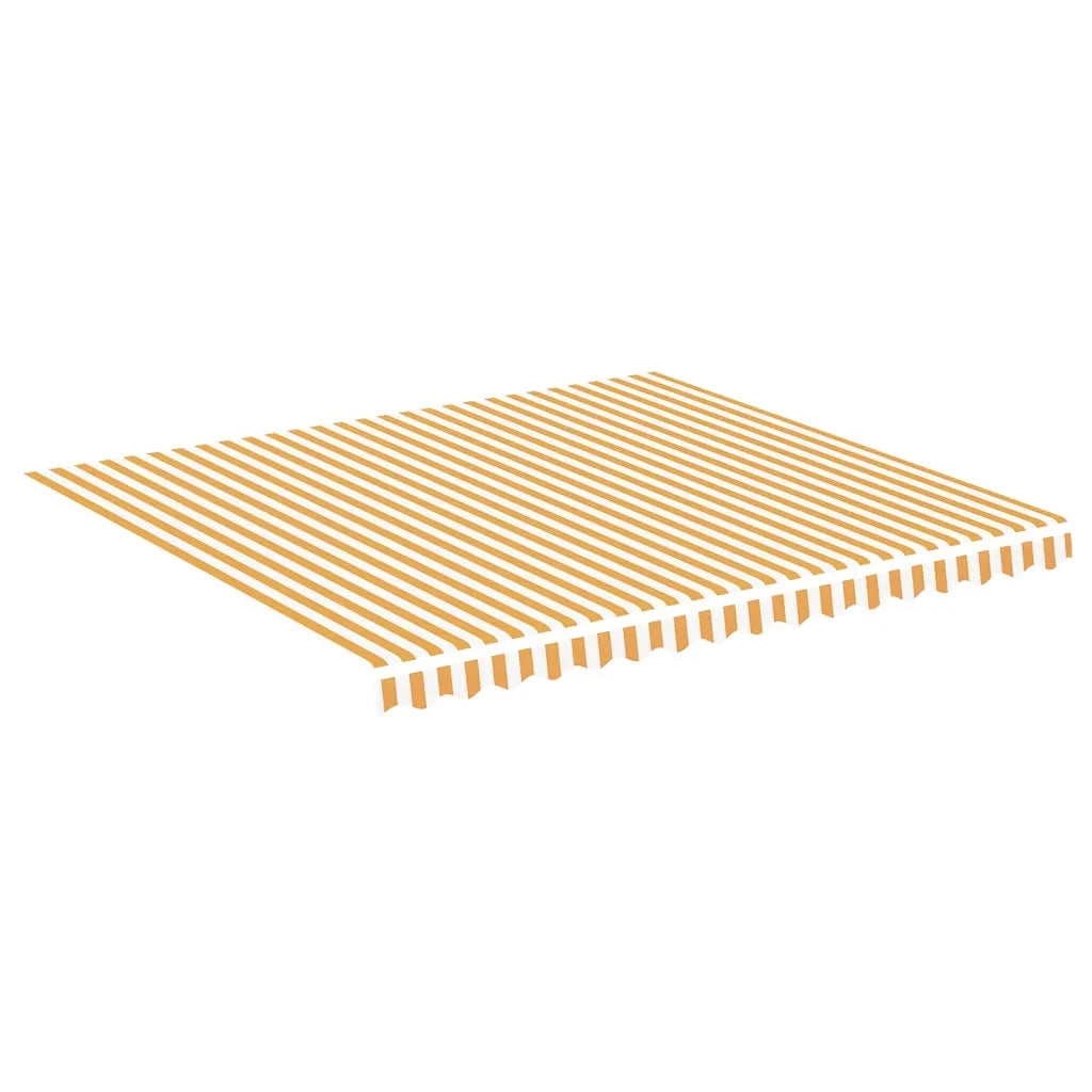 Tessuto di Ricambio per Tenda da Sole-Ricambio telo per tenda da sole Giallo e Bianco 4x3,5 m