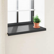 Soglia della Finestra Nero con Venature del Legno PVC