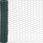 Sostegno a gas - 100cm x 10m - Sostegno a schermo - Sostegno a gas a sei punte - Larghezza della maglia 27mm - Acciaio zincato - Larghezza della maglia a sei punte - Multifunzionale - Verde