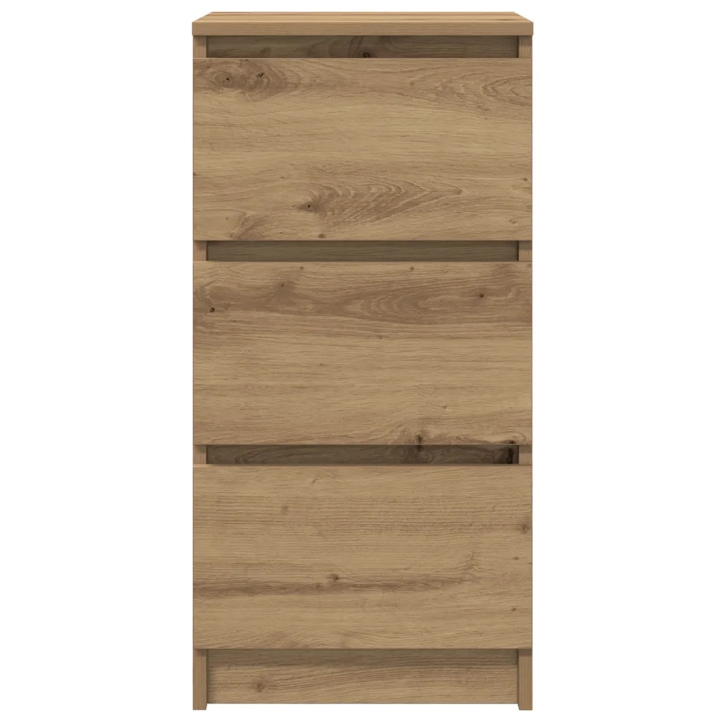 Credenza Rovere Artigianale 37,5x35x76 cm in Legno Multistrato