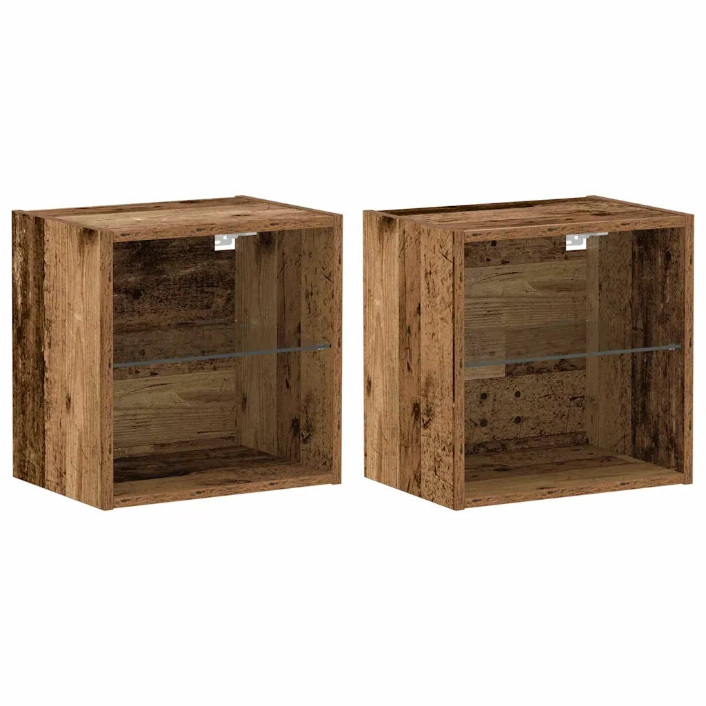 Set mobile TV 8 pz-Set di 8 Credenza per TV Legno vecchio Legno multistrato 681343