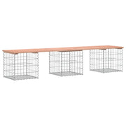 Panchina da Giardino | Panca da Giardino Design Gabbione 203x44x42 cm Massello Douglas