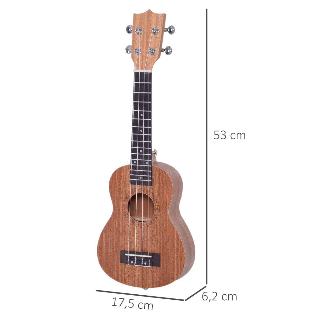 Ukulele Soprano per Principianti ¨C zephmum ¨C Legno 53x17.5x6.2cm