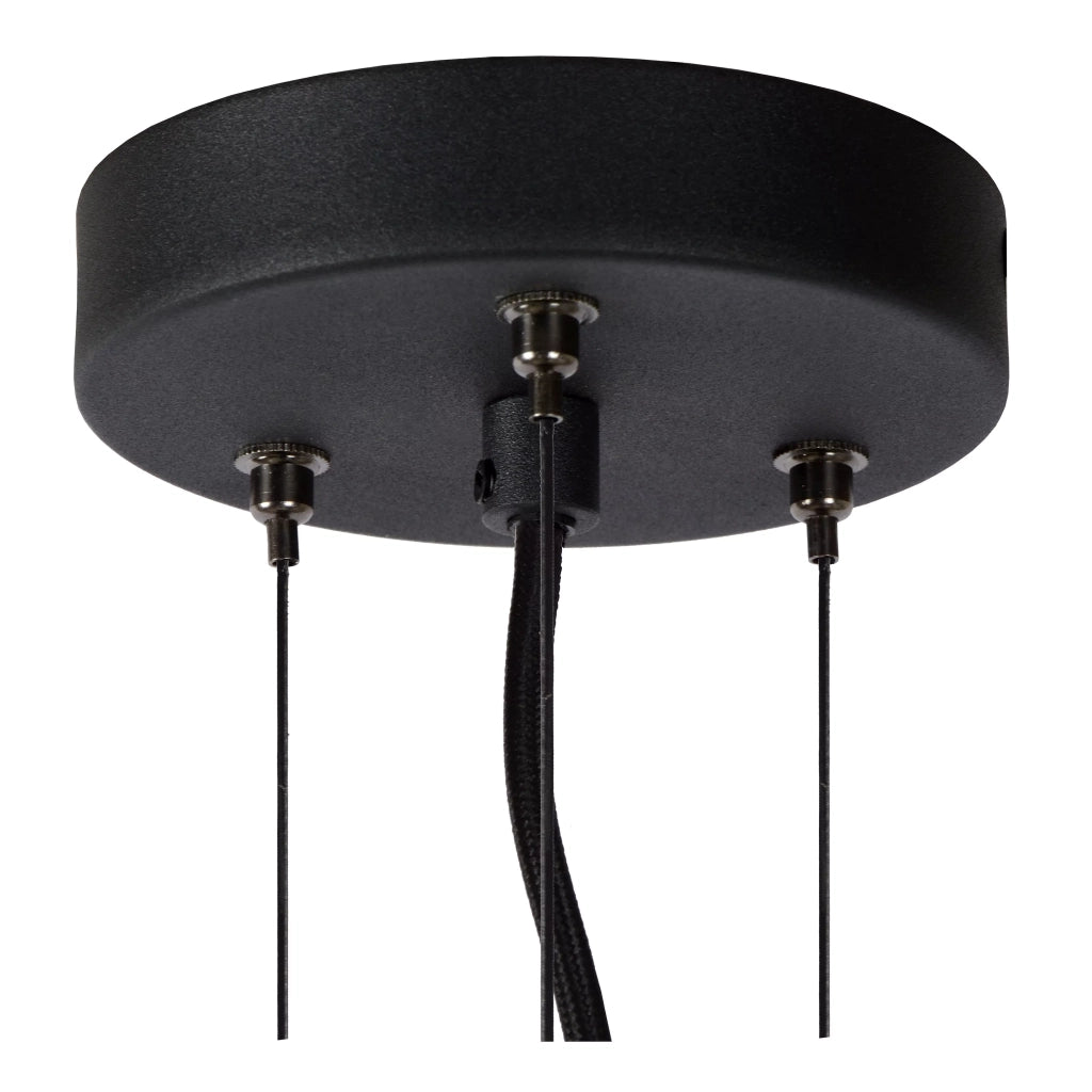 Sospensione OLIVIA vetro fumé nero 3xE27 40W Lucide