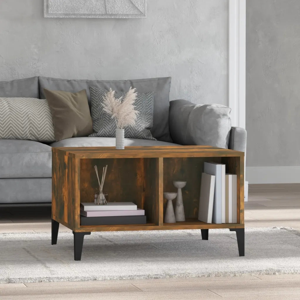 Tavolino da salotto | Tavolino da caff¨¨ | Tavolino da Soggiorno Rovere Fumo 60x50x36,5 cm Legno Multistrato
