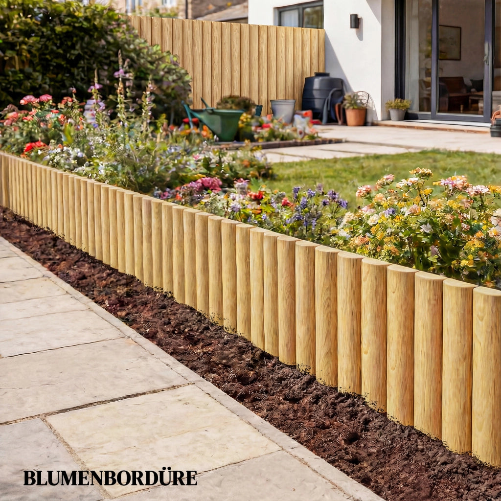 Recinzione da giardino in legno ¨C zephmum ¨C marrone 176x30 cm