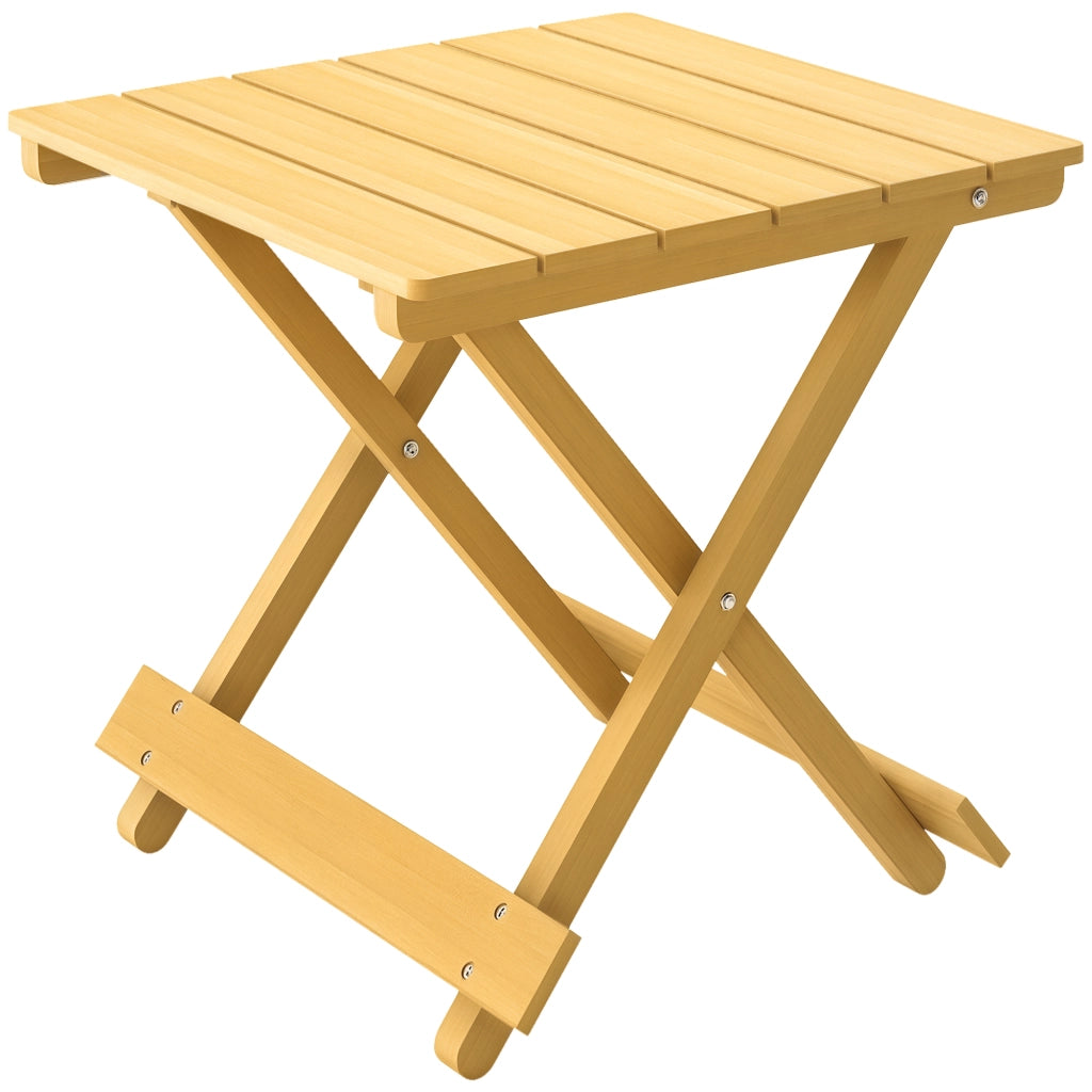 Tavolino pieghevole ¨C Xylo ¨C legno massello naturale 40x43x40 cm