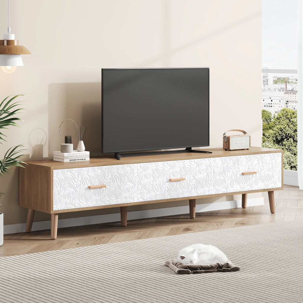 Mobile TV Vintage in Legno ¨C Xylo ¨C Bianco, 150x35x39 cm