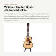 Chitarra Miniatura 16 cm - Decorazione con Standard - Ornamento Musicale - Modello in Legno - Scatola di Conservazione - Finitura Realistica - Chitarra Decorativa