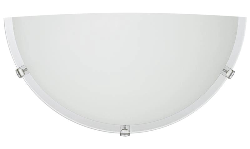 DYLAN APPLIQUE 1XE27 LASTRA IN VETRO BIANCO LUCIDO SERIGRAFATO 220/240V - 50 HZ OKX