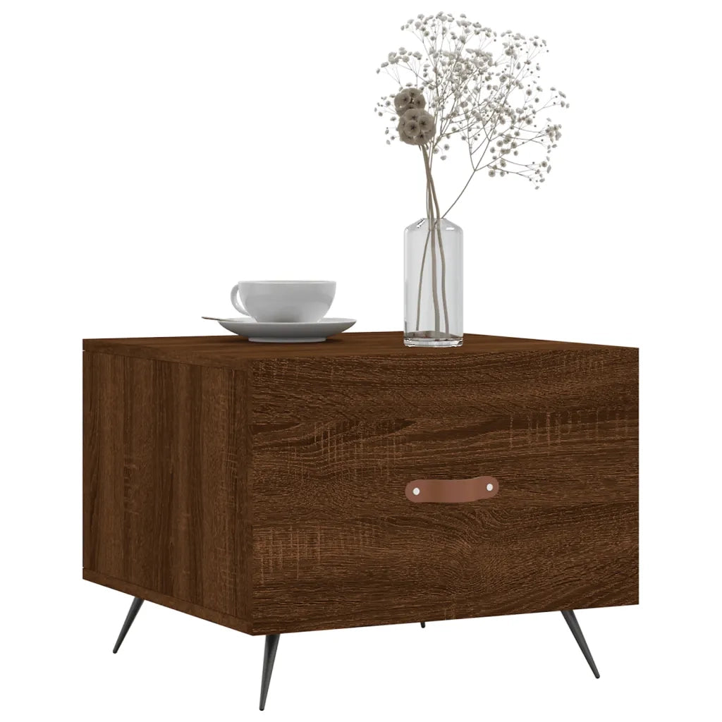 Tavolino da salotto | Tavolino da caff¨¨ | Tavolino da Soggiorno Rovere Marrone 50x50x40cm Legno Multistrato