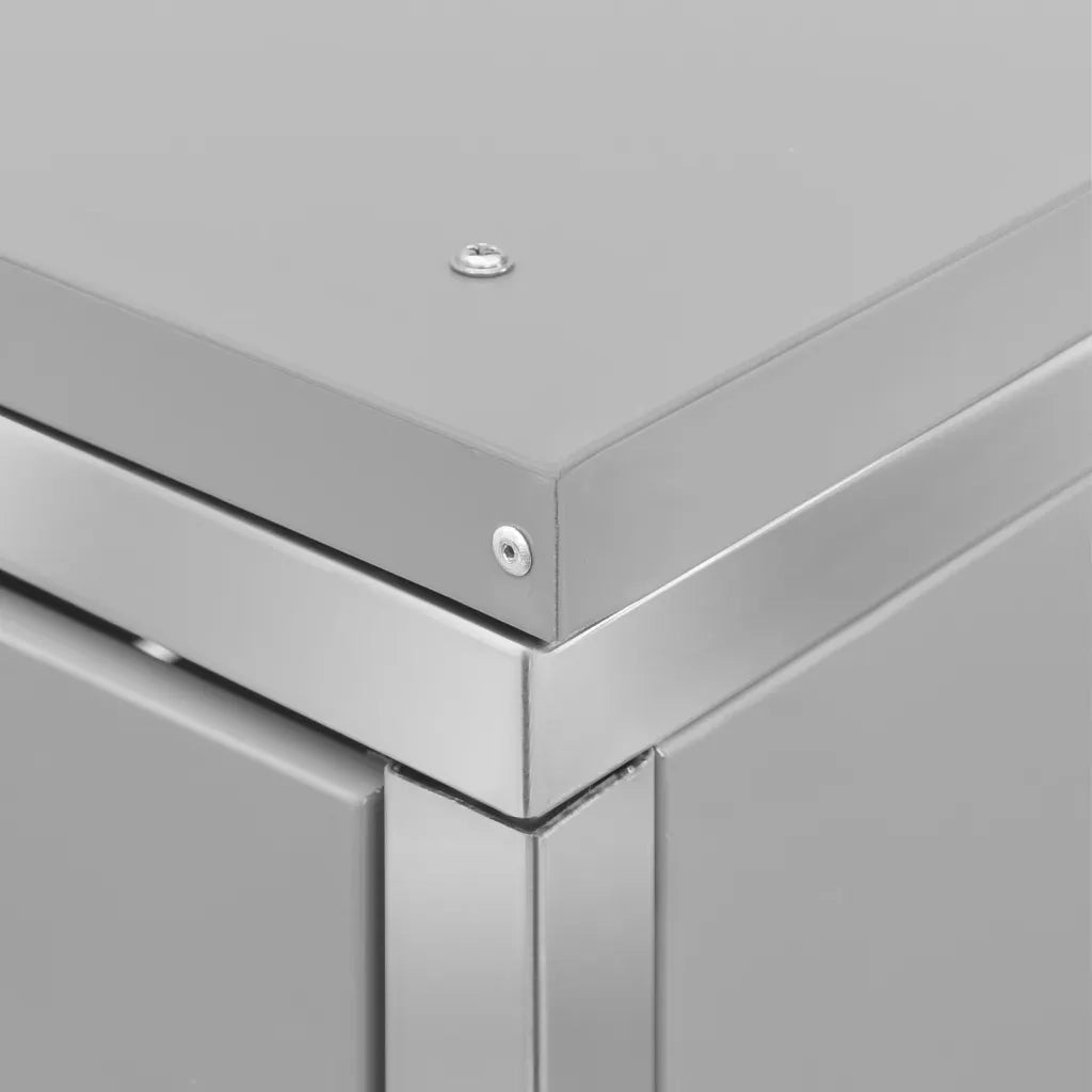 Copribidone per Spazzatura Singolo 69x77,5x112,5cm Acciaio Inox 149561