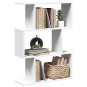 Libreria divisoria a 3 ripiani bianca 70x24x97 cm in legno ingegnerizzato 858111