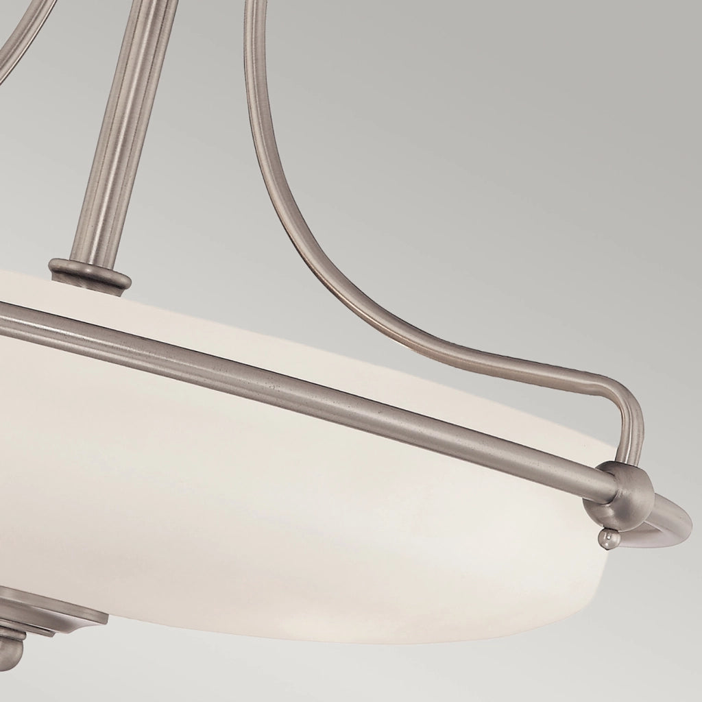 Lampada A Soffitto Contemporanea Griffin Metallo Nichel Antico 4 Luci E27
