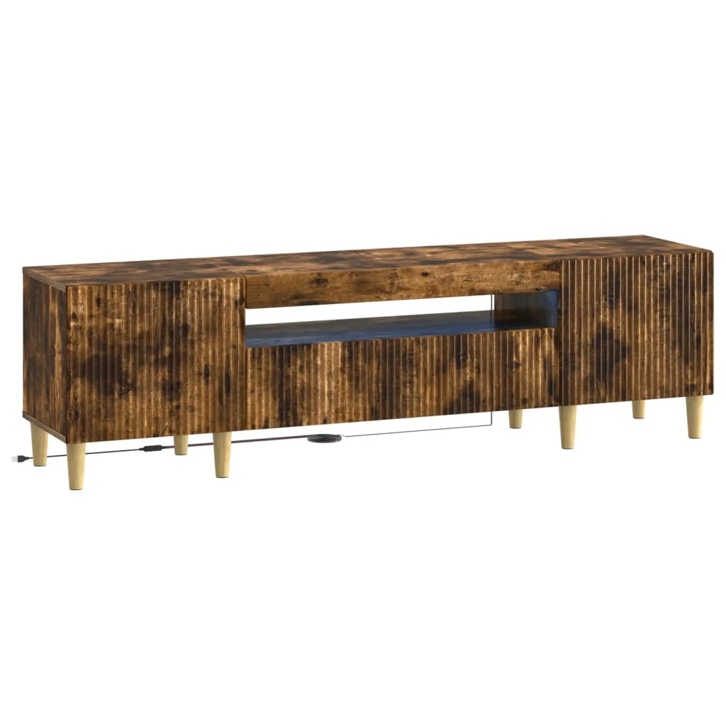 Mobile TV LED Rovere Fumo Legno ingegnerizzato 896690