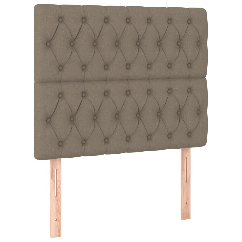 Testiera | Testata per letto Tortora 100x7x118/128 cm Tessuto