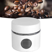 Contenitore per Caffè Mini - Boccale a Vapore per Caffè - Contenitore di Stoccaggio per Caffè - Contenitore di Stoccaggio per Cucina - Progettazione Compatta - Acciaio Inossidabile e Vetro - Contenitore di Stoccaggio
