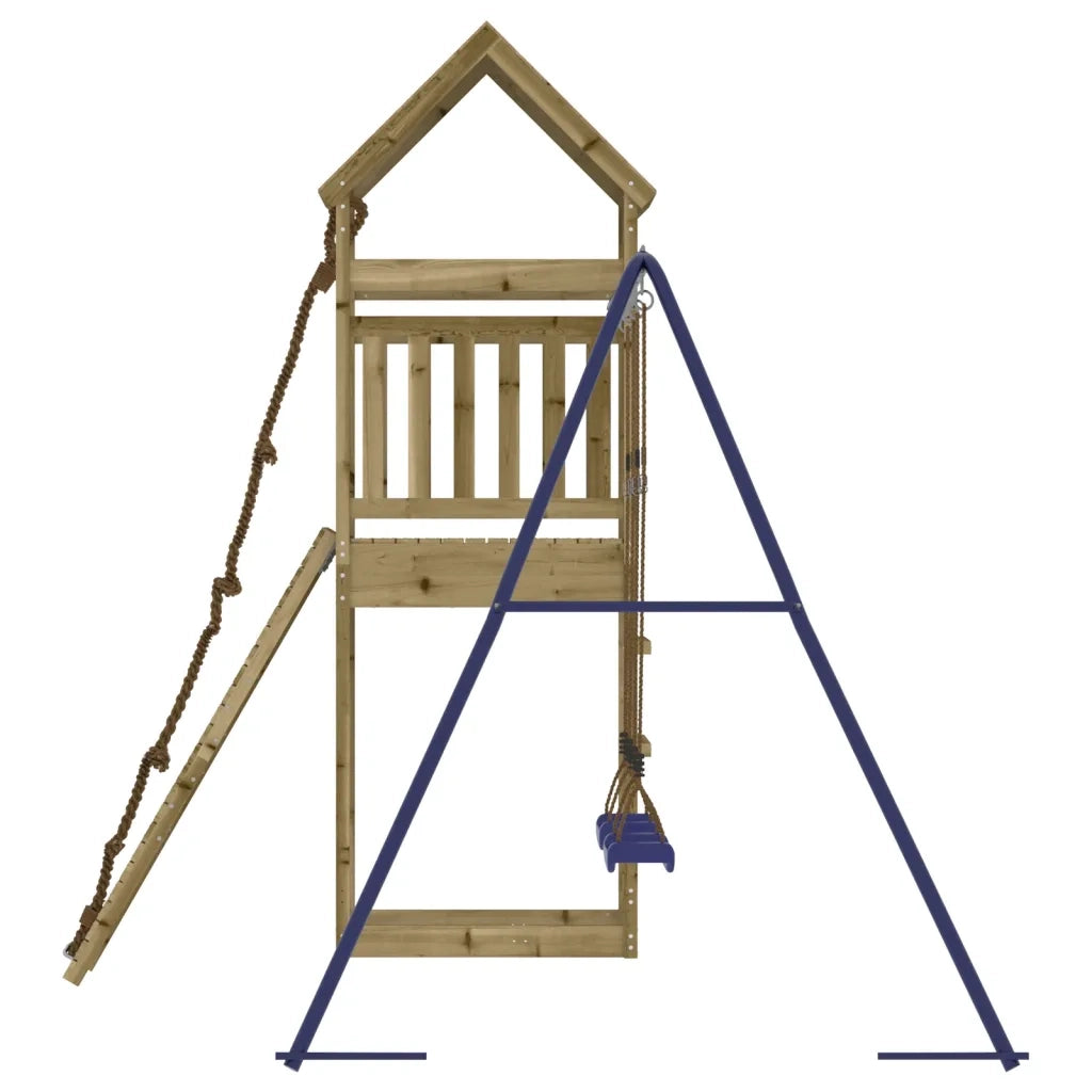 Set da Gioco da Esterno in Legno di Pino Impregnato