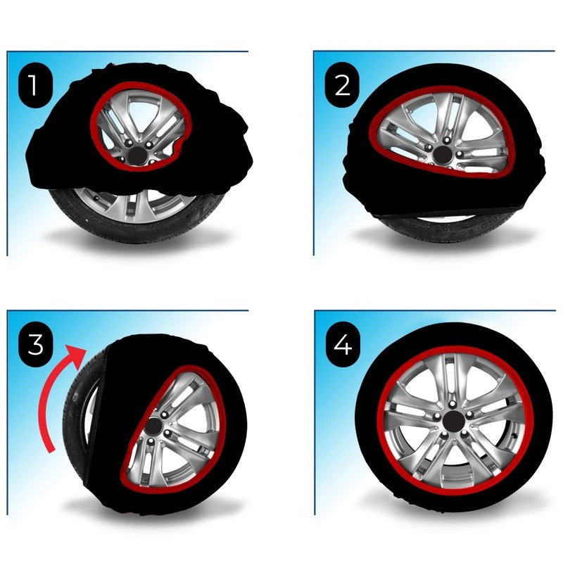 Calze da Neve Omologate Misura M per SUV Camper Auto 4x4 Veicoli Commerciali
